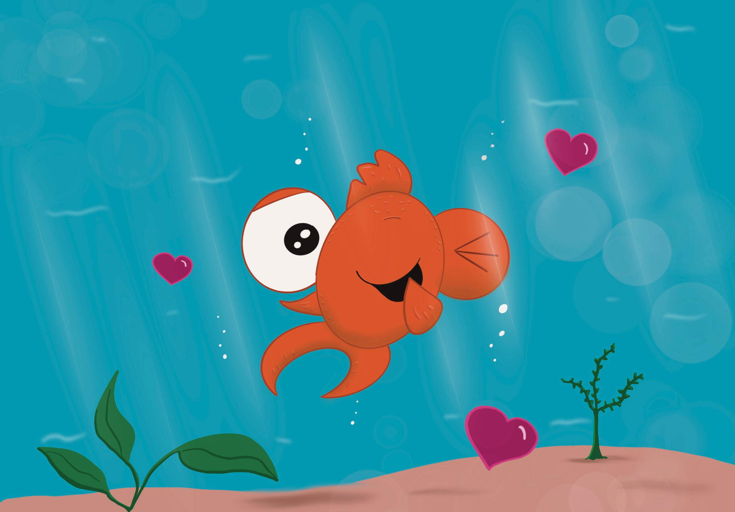 Pez, ojazos, portada